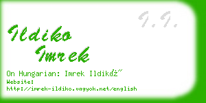 ildiko imrek business card